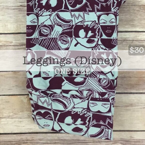 NWT Lularoe OS leggings Evil Queen Villains Disney’s Snow White movie one size - Picture 1 of 4